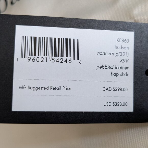 KATE SPADE Hudson Pebbled Leather Flap Convertible Shoulder Bag Northern Pine - Picture 9 of 16